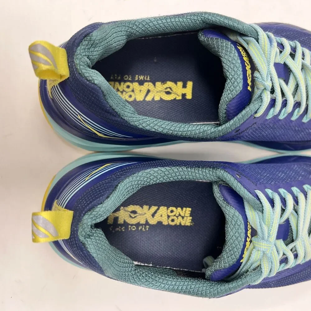Hoka One One Challenger ATR 5 Shoes Womens 9.5 D Blue Sneakers Trail Running